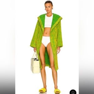 Bottega Veneta Green & Yellow Intreccio Bath Robe